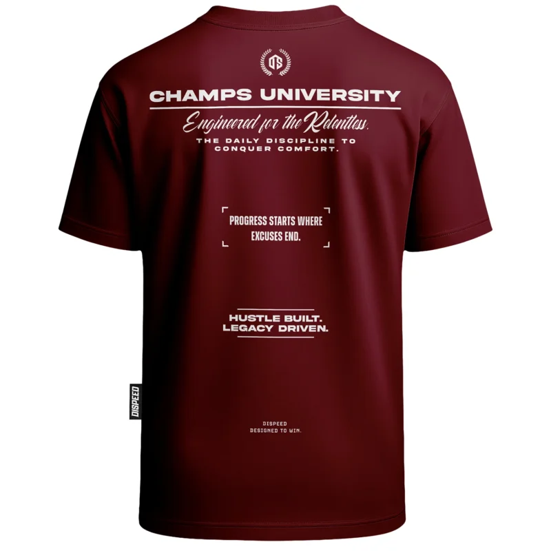 T-shirt Oversize Champs II - Bordowy