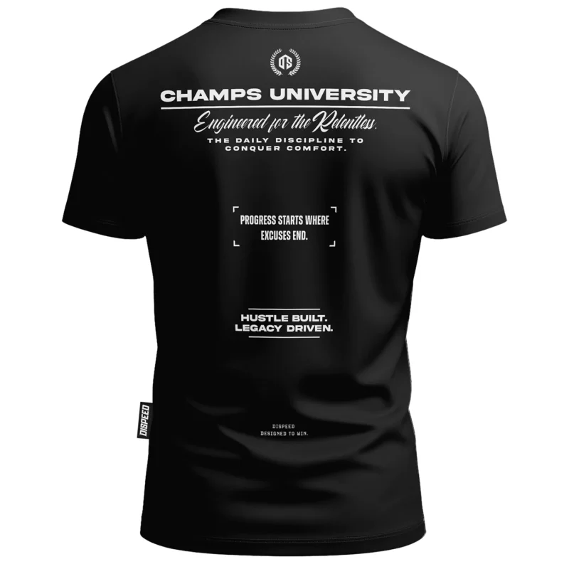 T-shirt bawełniany Dispeed Champs II - Czarny