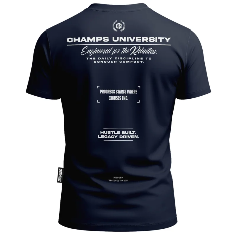 T-shirt bawełniany Dispeed Champs II - Granatowy