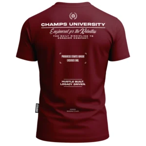 T-shirt bawełniany Dispeed Champs II - Bordowy
