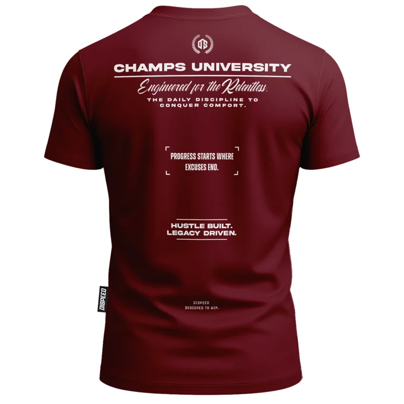 T-shirt bawełniany Dispeed Champs II - Bordowy