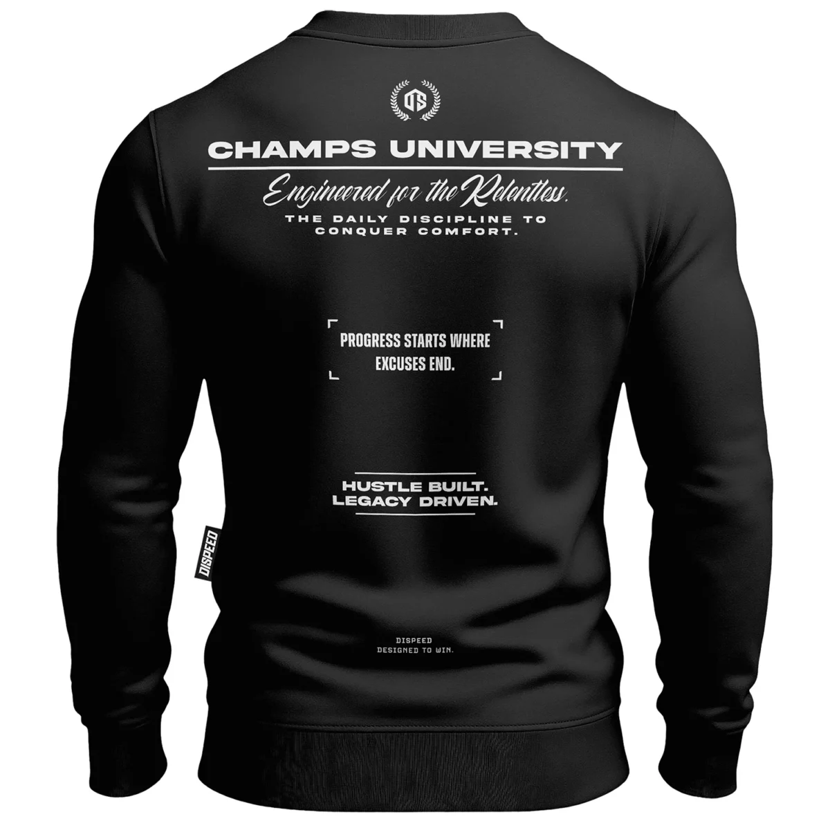 Bawełniana bluza bez kaptura Champs II - Czarna