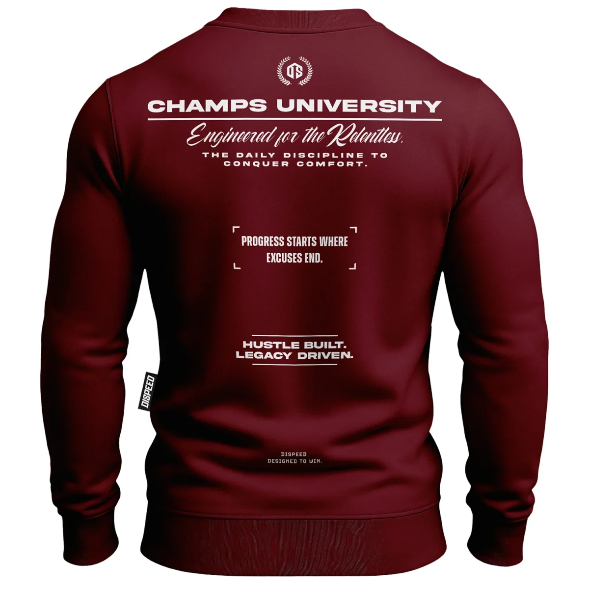 Bawełniana bluza bez kaptura Champs II - Bordowa