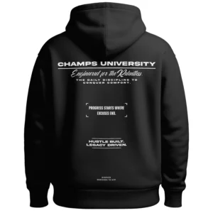 Bluza z kapturem Oversize Champs II - Czarna