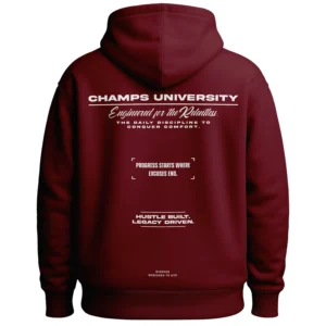Bluza z kapturem Oversize Champs II - Bordowa
