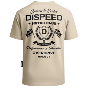T-shirt Oversize Motor Club - Beżowy