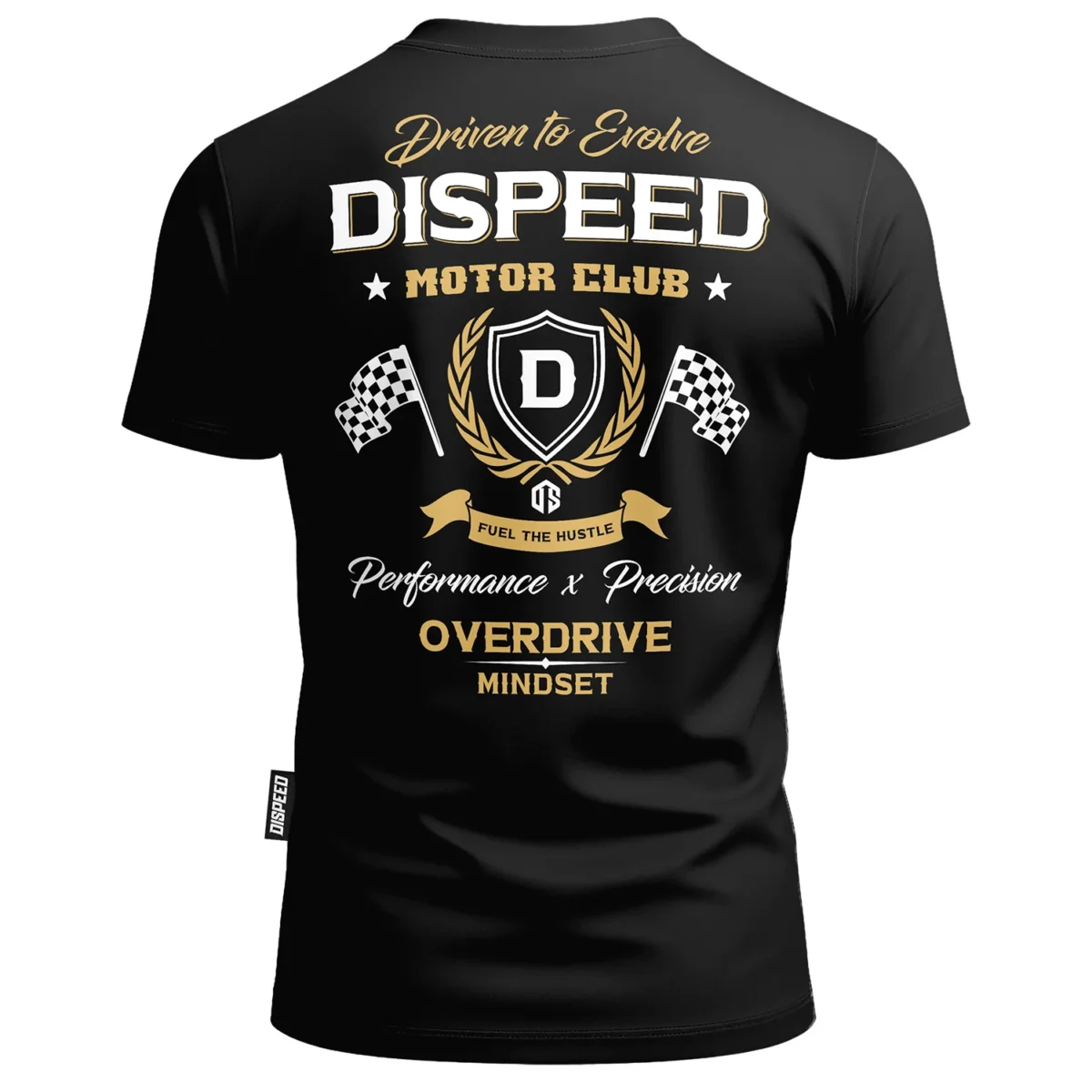 T-shirt bawełniany Motor Club - Czarny