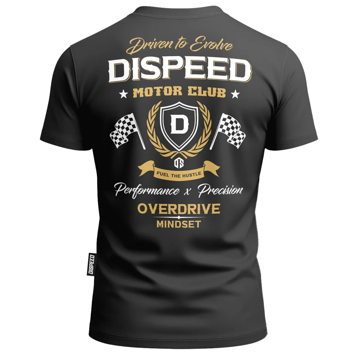 T-shirt bawełniany Motor Club - Grafitowy