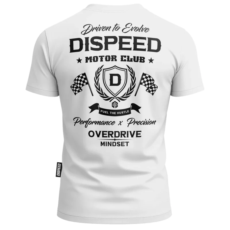 T-shirt bawełniany Motor Club - Biały