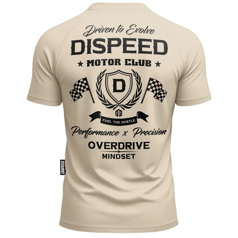 T-shirt SLIM Motor Club - Beżowy