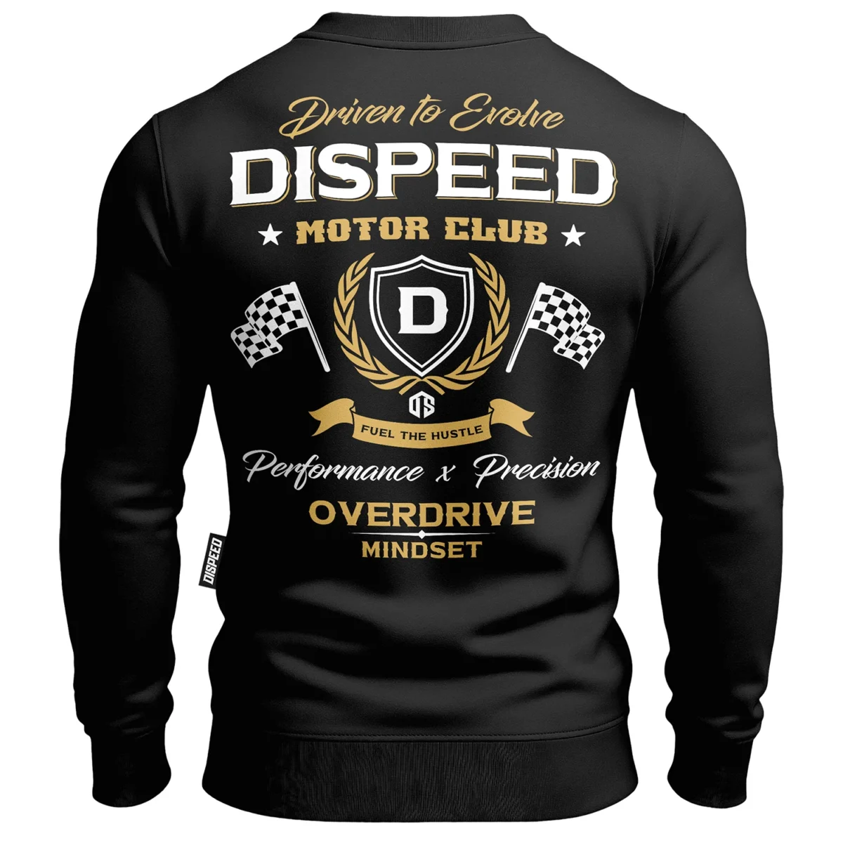 Bawełniana bluza bez kaptura Motor Club - Czarna