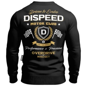 Bawełniana bluza bez kaptura Motor Club - Czarna
