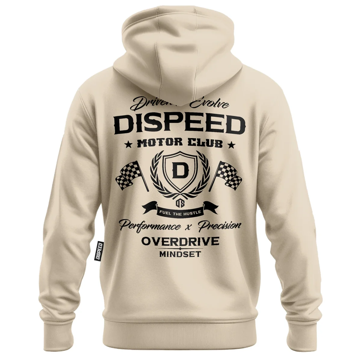 Bawełniana bluza z kapturem Motor Club - Beżowa