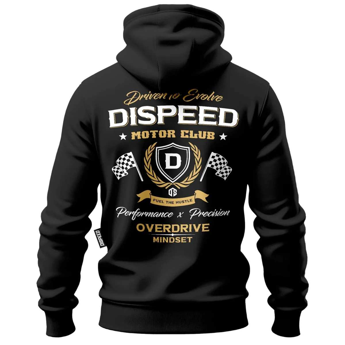 Bawełniana bluza z kapturem Motor Club - Czarna