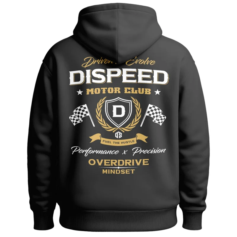 Bluza z kapturem Oversize Motor Club - Grafitowa