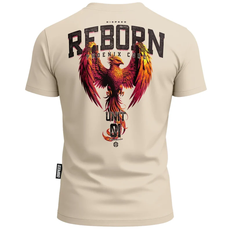 T-shirt bawełniany Reborn - Beżowy