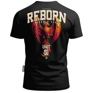 T-shirt bawełniany Reborn - Czarny