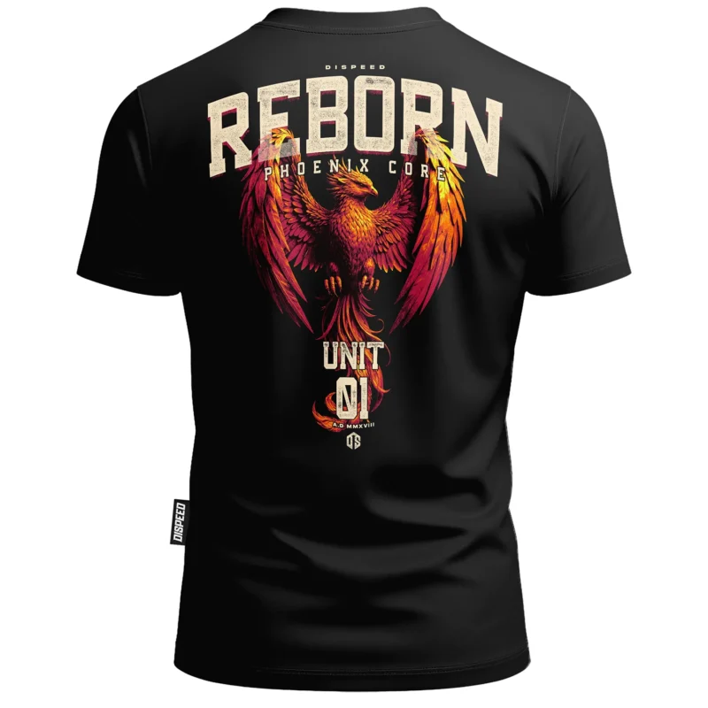 T-shirt bawełniany Reborn - Czarny
