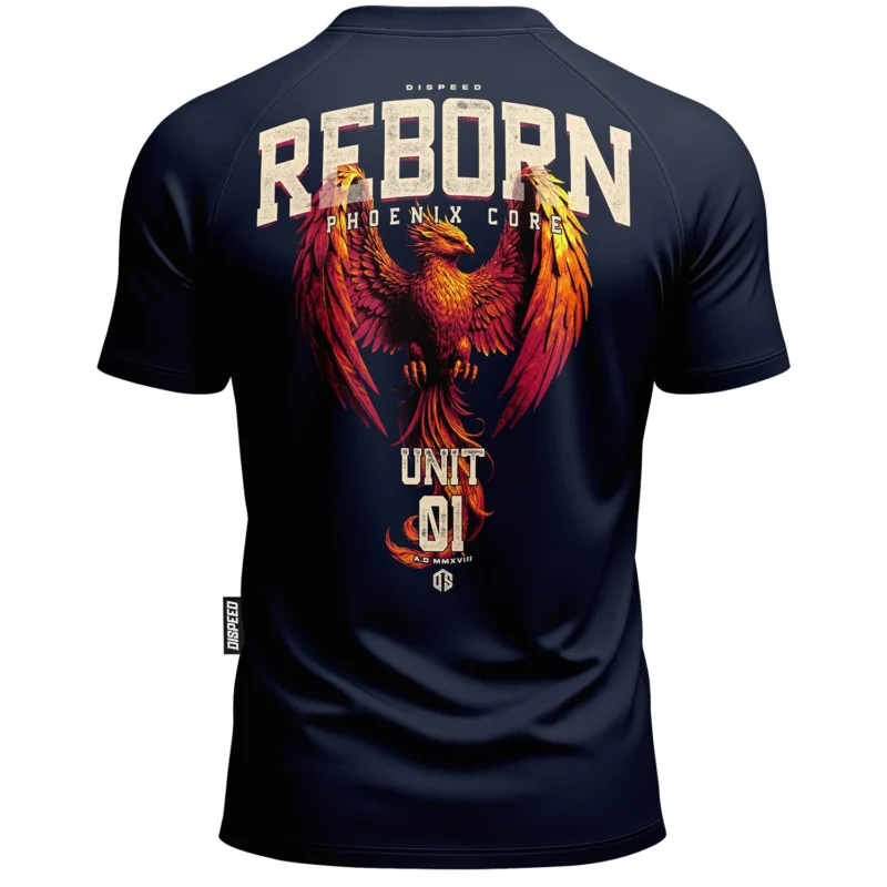 T-shirt SLIM Reborn - Granatowy
