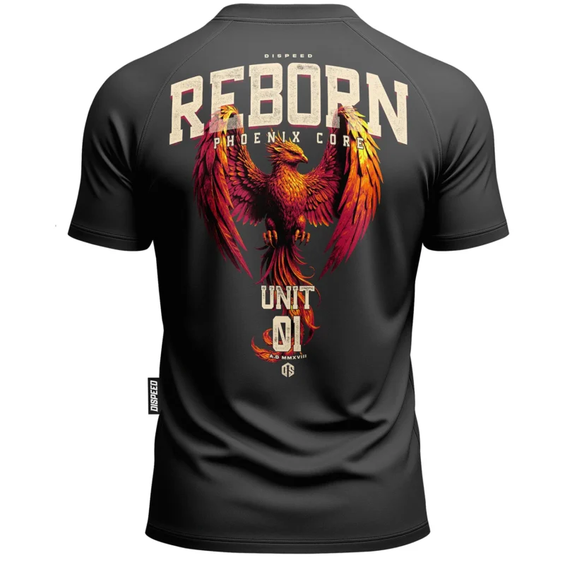 T-shirt bawełniany Reborn - Grafitowy