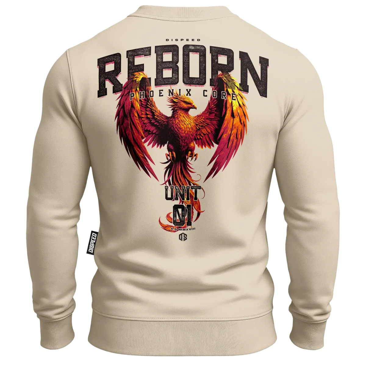 Bawełniana bluza bez kaptura Reborn - Beżowa