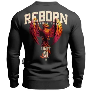 Bawełniana bluza bez kaptura Reborn - Grafitowa