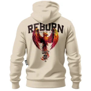 Bawełniana bluza z kapturem Reborn - Beżowa
