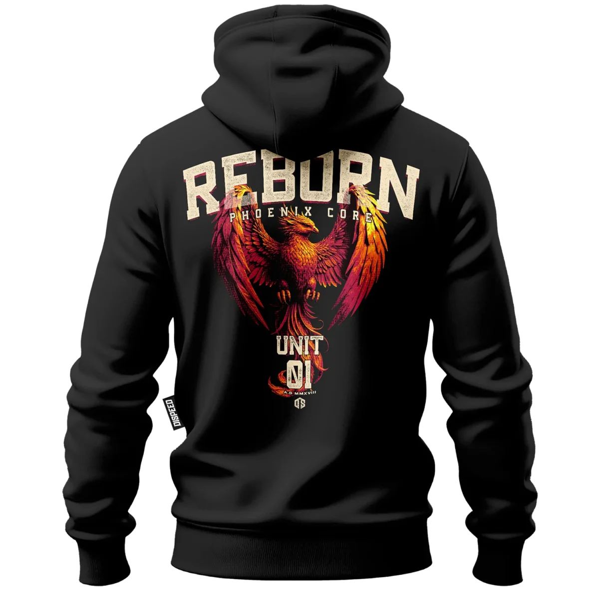 Bawełniana bluza z kapturem Reborn - Czarna