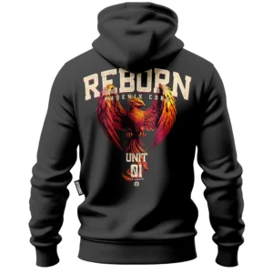 Bawełniana bluza z kapturem Reborn - Grafitowa