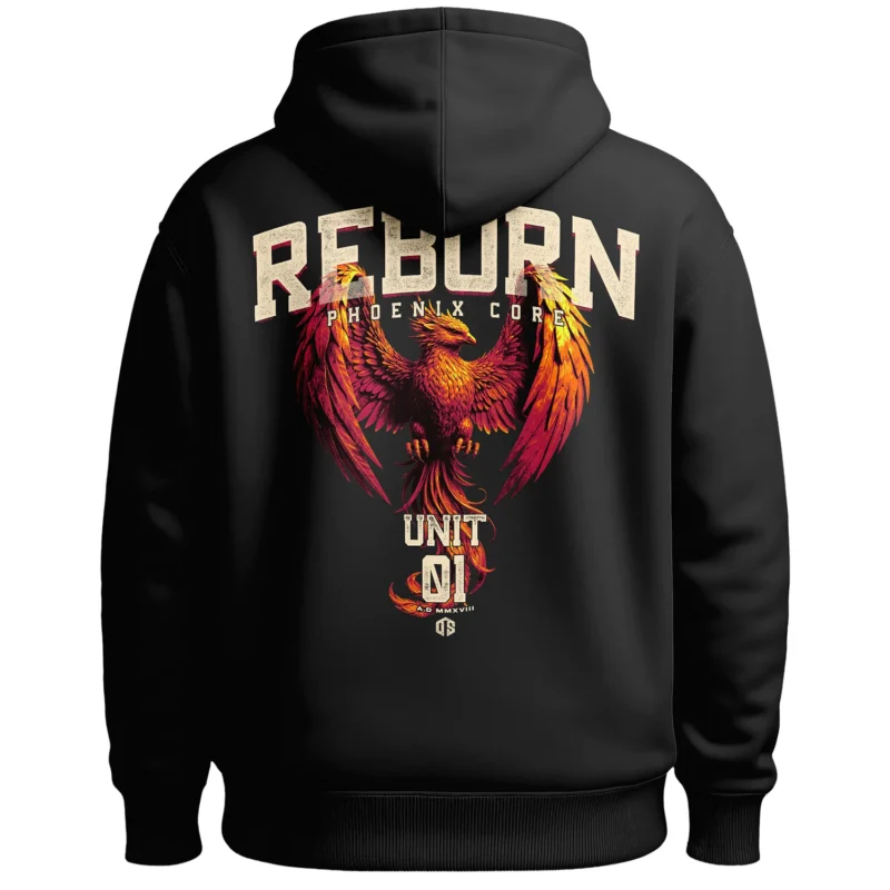 Bluza z kapturem Oversize Reborn - Czarna
