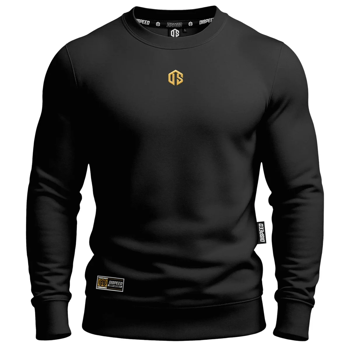 Bawełniana bluza bez kaptura Sygnet - Czarna