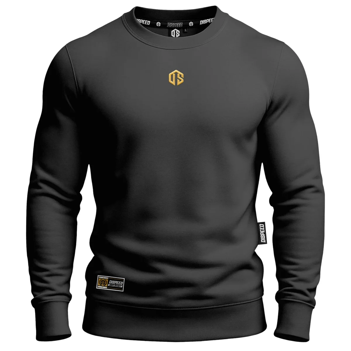 Bawełniana bluza bez kaptura Sygnet - Grafitowa