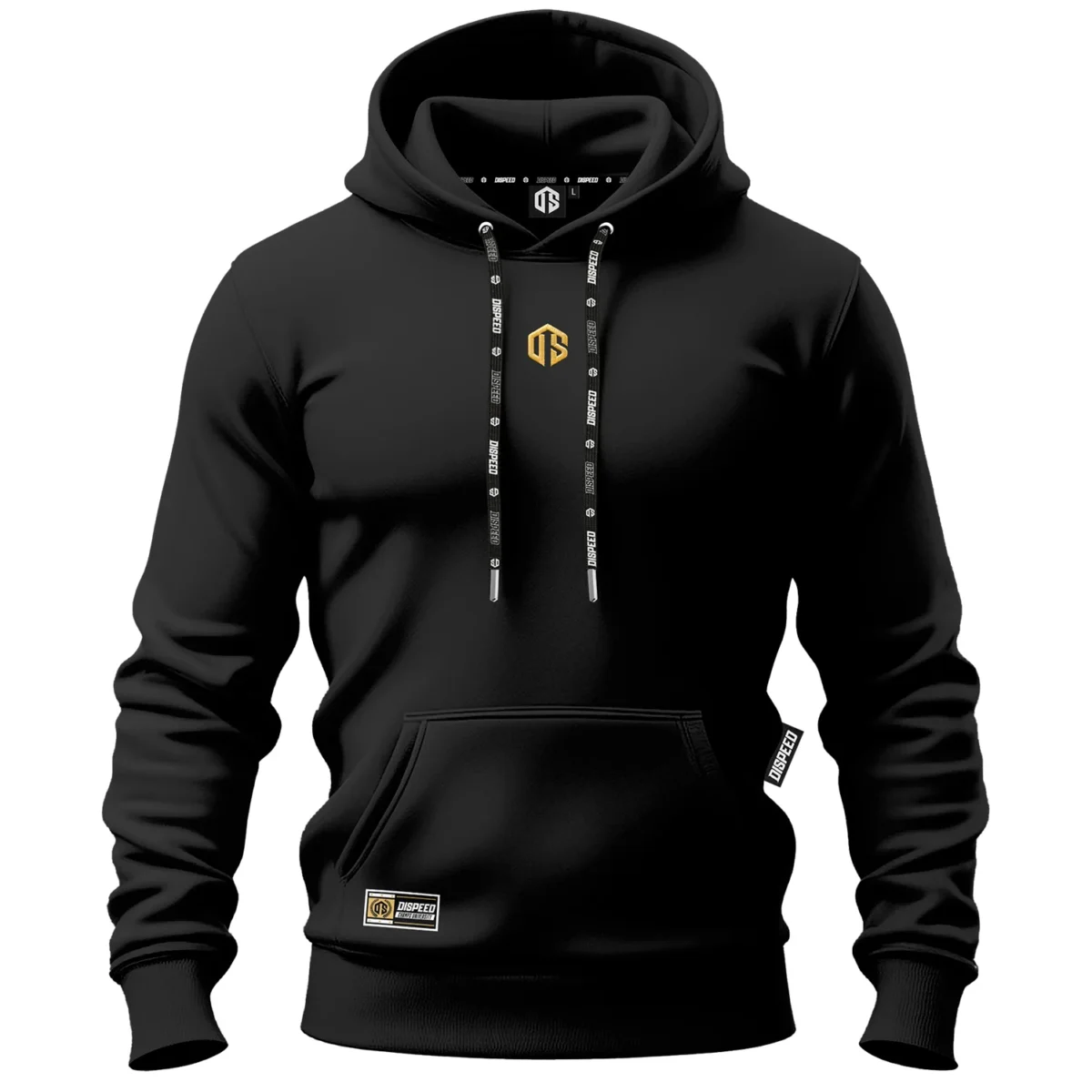 Bawełniana bluza z kapturem Sygnet - Czarna