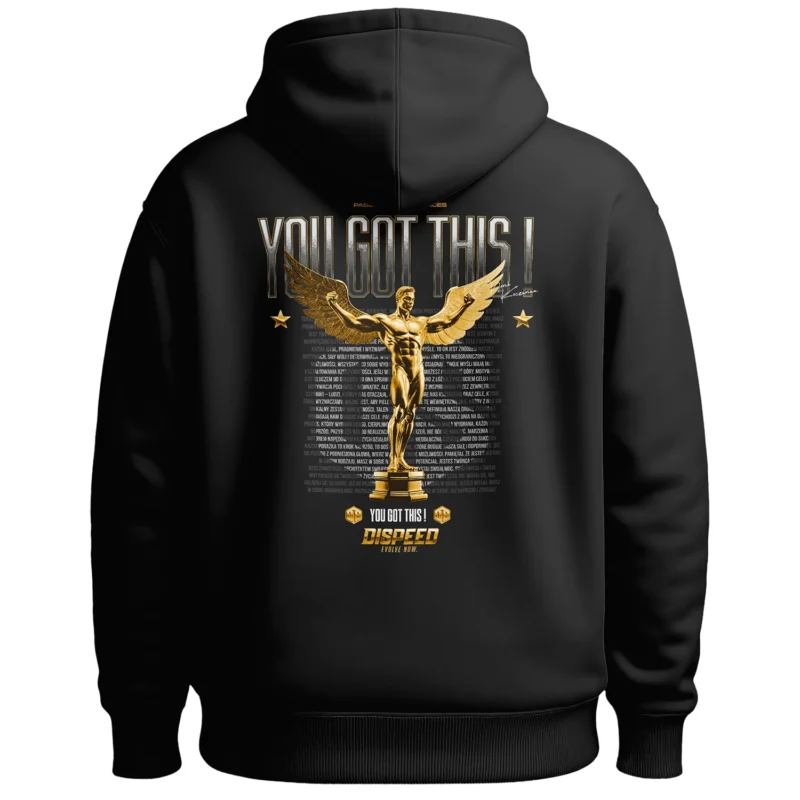Bluza z kapturem Oversize You Got This - Czarna