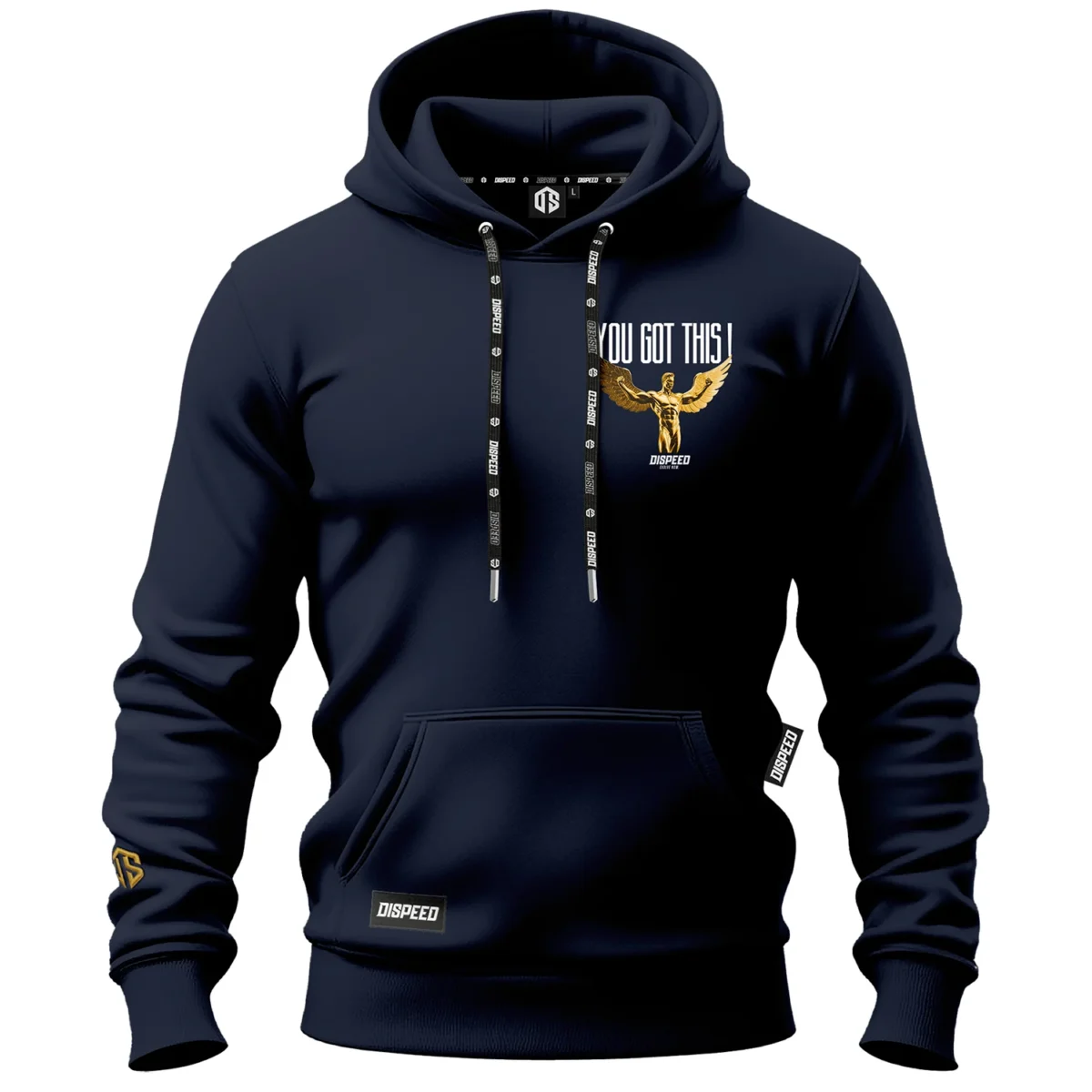 Bawełniana bluza z kapturem You Got This - Granatowa