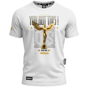 T-shirt SLIM You Got This - Biały