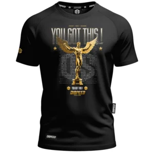T-shirt SLIM You Got This - Czarny