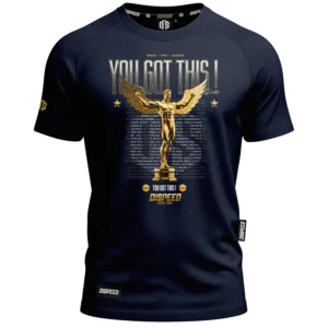 T-shirt SLIM You Got This - Granatowy