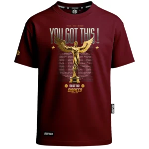 T-shirt Oversize You Got This - Bordowy