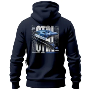 Bawełniana bluza z kapturem na zamek Blue Helmet Stal Rzeszów - Granatowa