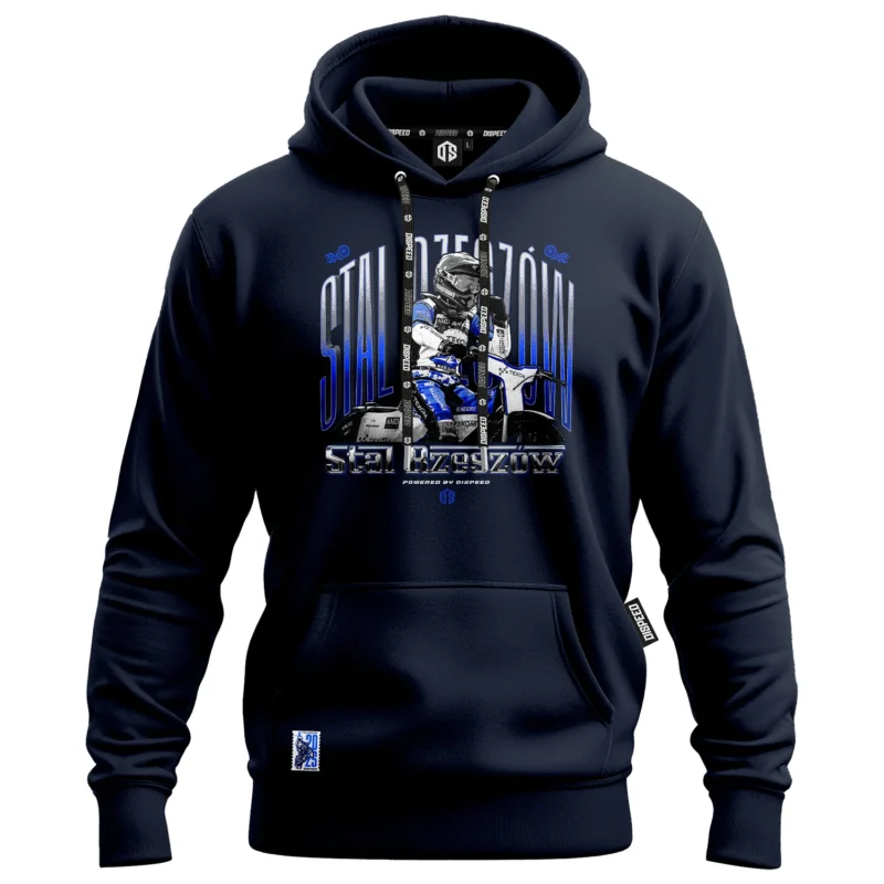 Bawełniana bluza z kapturem Stal Rzeszów - Stal Rider '25 - Granatowa