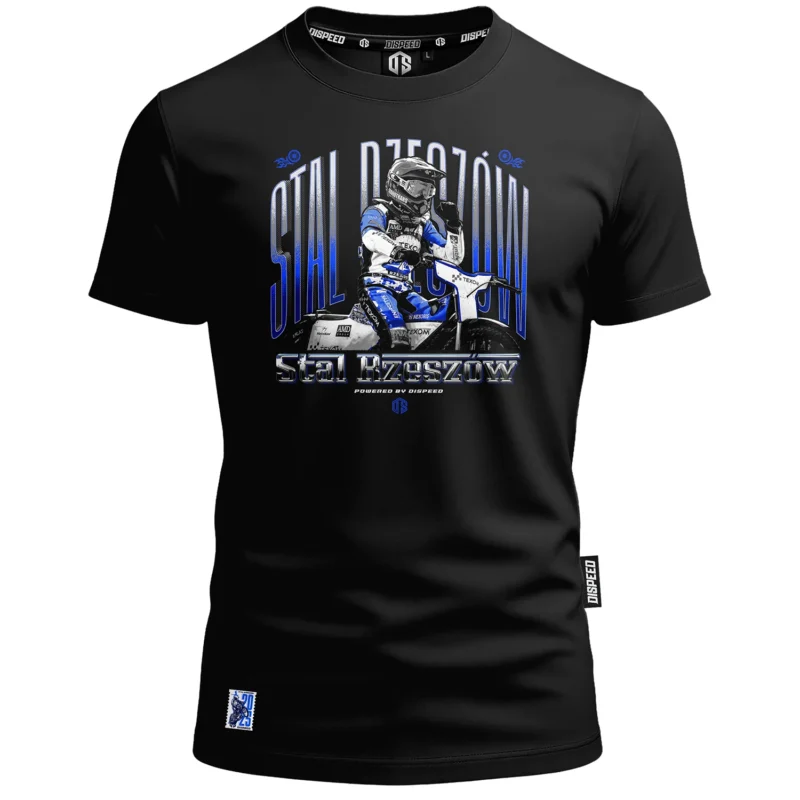 T-shirt bawełniany Stal Rzeszów - Stal Rider'25 - Czarny