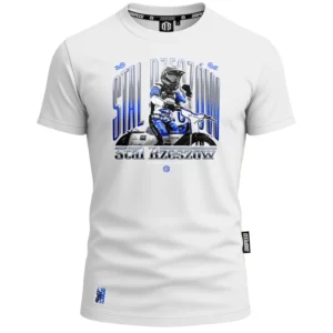T-shirt bawełniany Stal Rzeszów - Stal Rider' 25 Biały