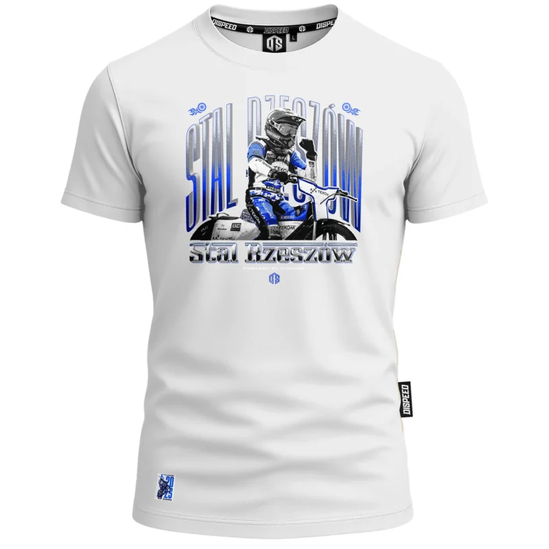 T-shirt bawełniany Stal Rzeszów - Stal Rider' 25 Biały