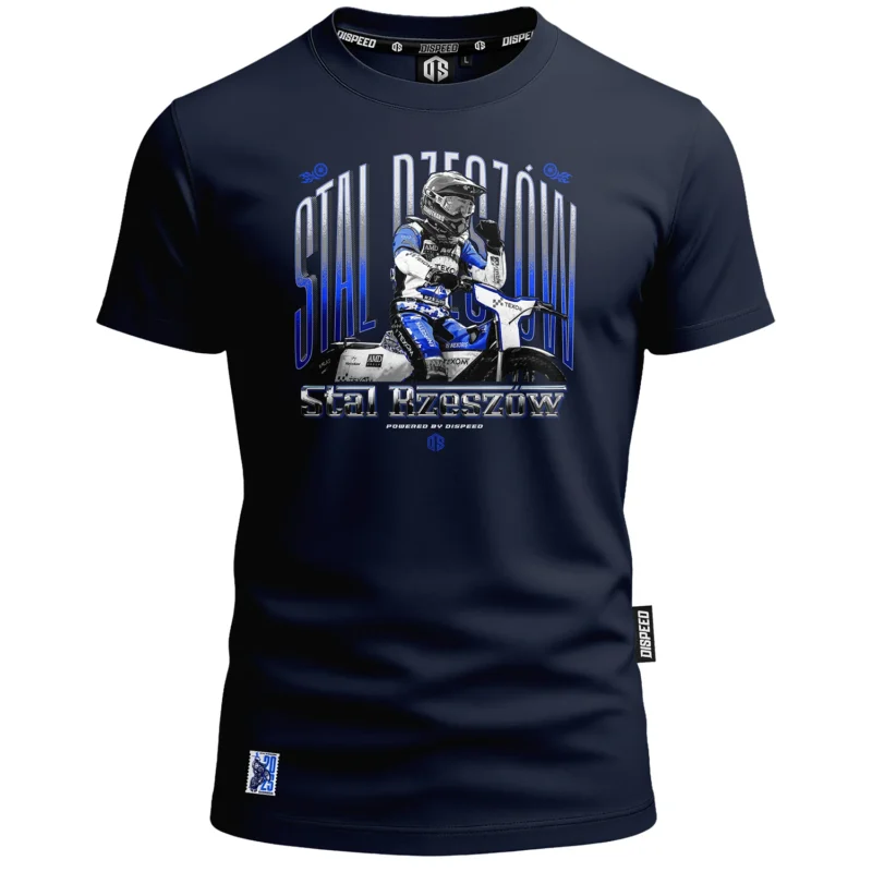 T-shirt bawełniany Stal Rzeszów - Stal Rider '25 Granatowy