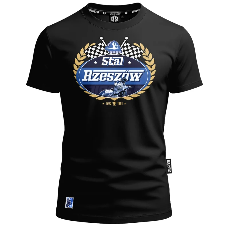 T-shirt bawełniany Stal Rzeszów - Victory 1960 / 1961  - Czarny